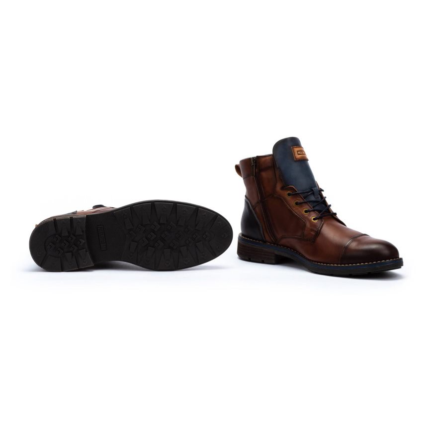 Men's Pikolinos YORK Ankle Boots Brown | NZ I3Q5709